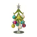 Ls Arts Inc LS Arts XM-727 Tree Ornaments ; Green; Stripes - 8 in. XM-727